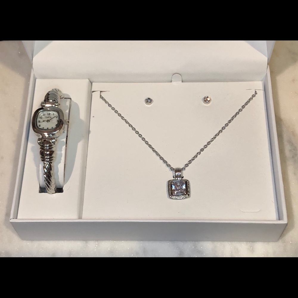 L & Co. Watch, Necklace and Earring Set